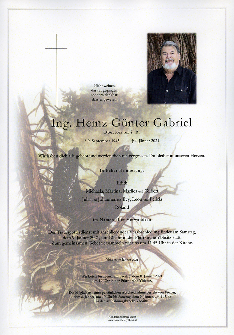 Parte Ing. Heinz Günter Gabriel