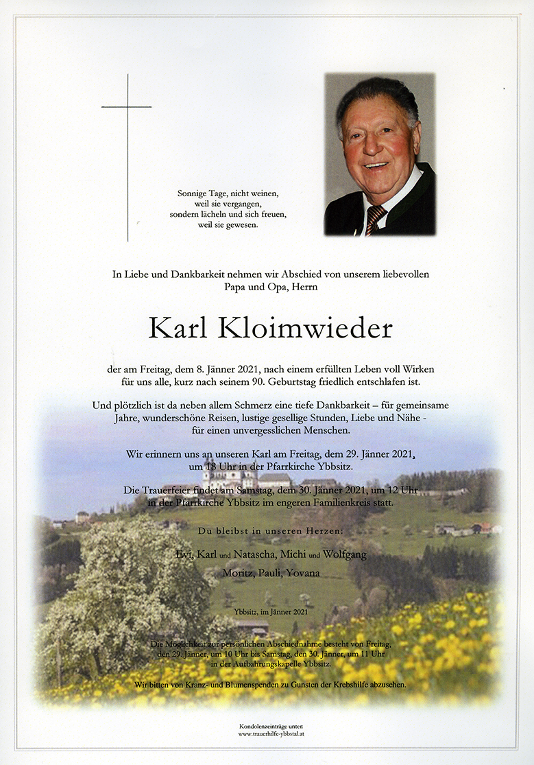 Parte Karl Kloimwieder