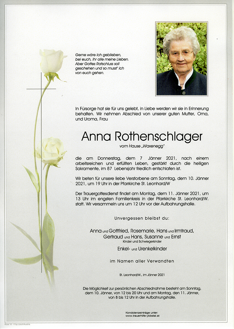 Parte Anna Rothenschlager