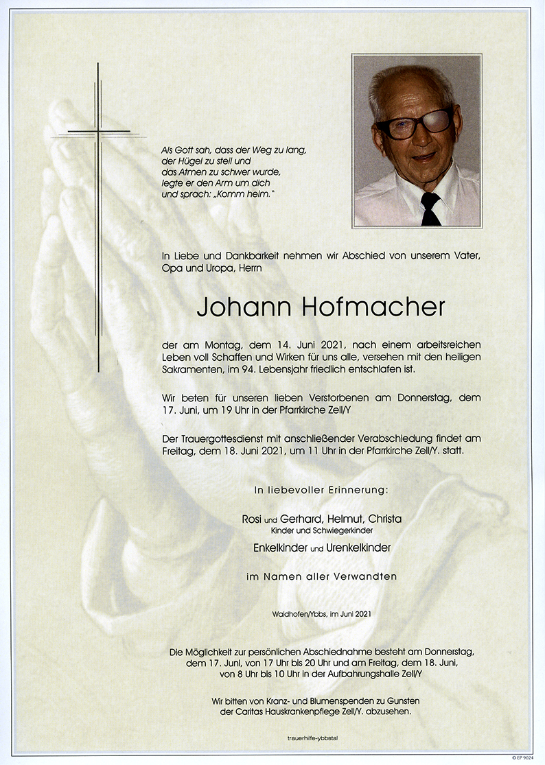 Parte Johann Hofmacher