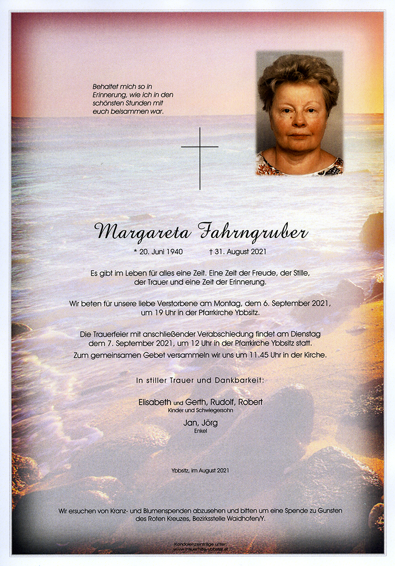 Parte Margareta Fahrngruber