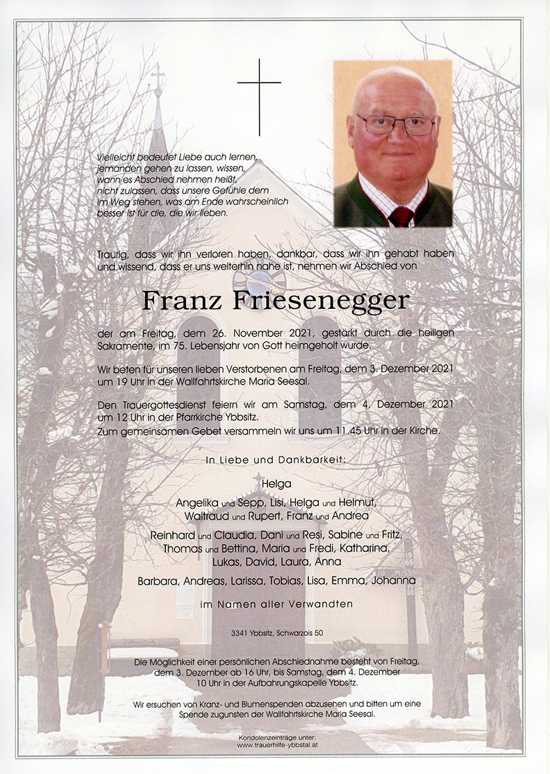 Parte Franz Friesenegger