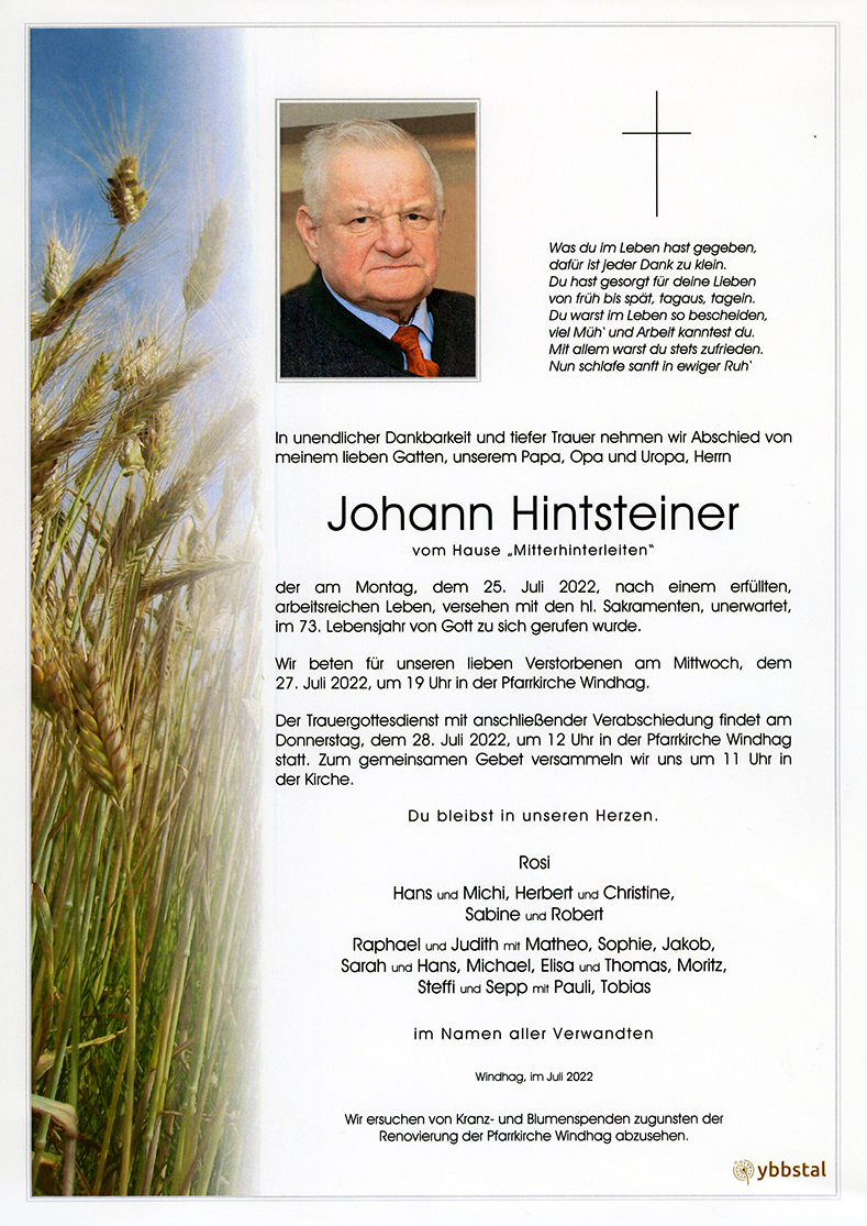 Parte Johann Hintsteiner