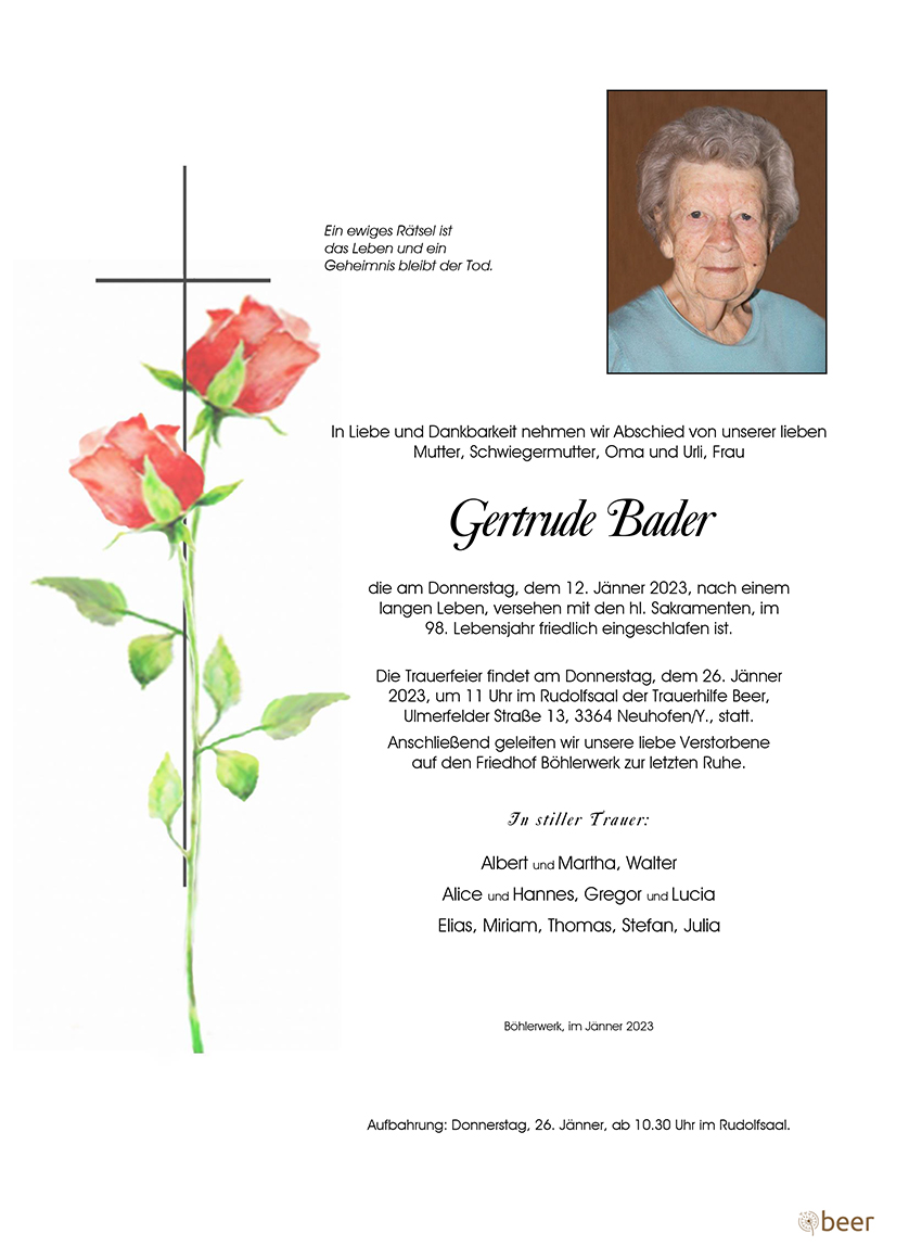 Parte Gertrude Bader