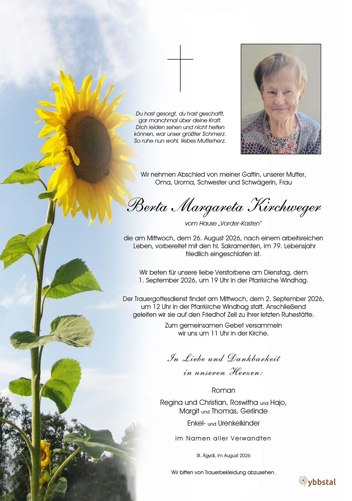 Parte Berta Margareta Kirchweger