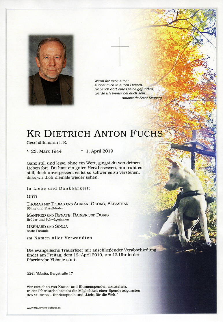 Parte KR Dietrich Anton Fuchs