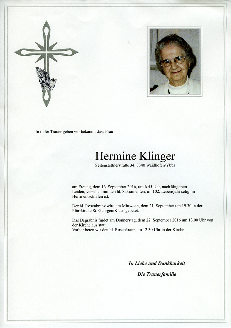 Parte Hermine Klinger