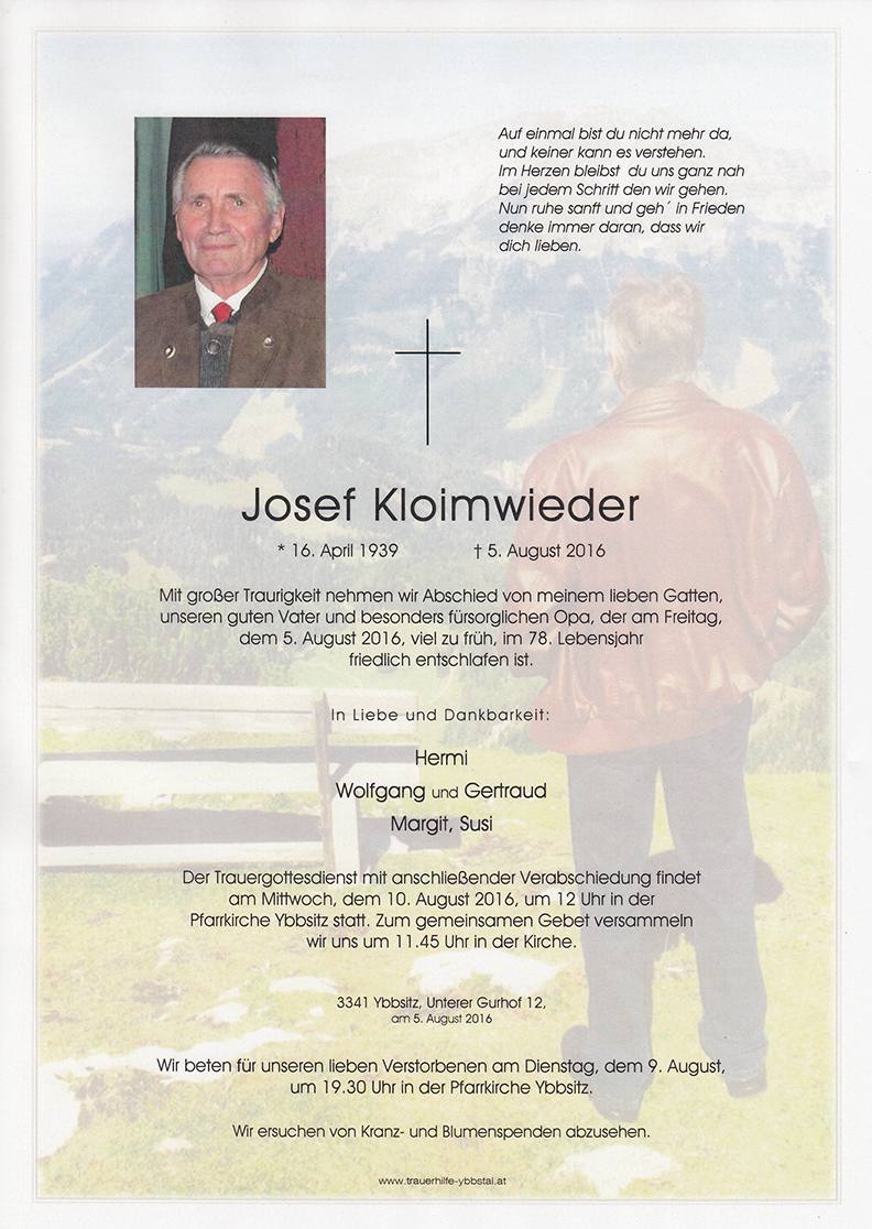 Parte Josef Kloimwieder