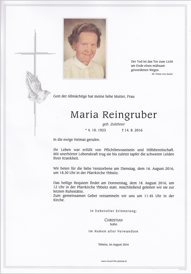 Parte Maria Reingruber