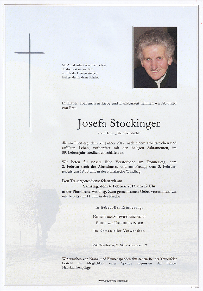 Parte Josefa Stockinger