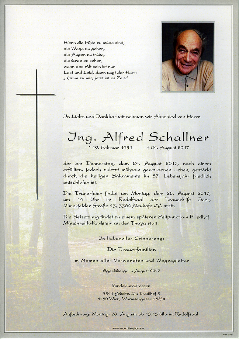 Parte Ing. Alfred Schallner