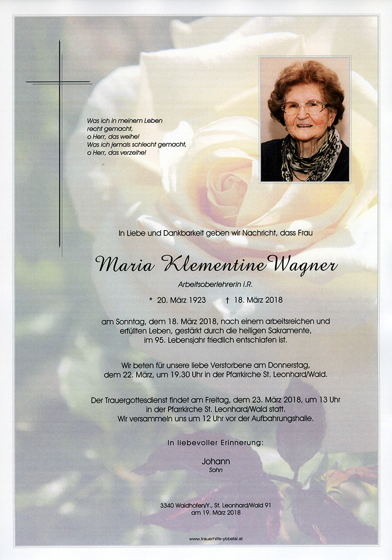 Parte Maria Klementine Wagner